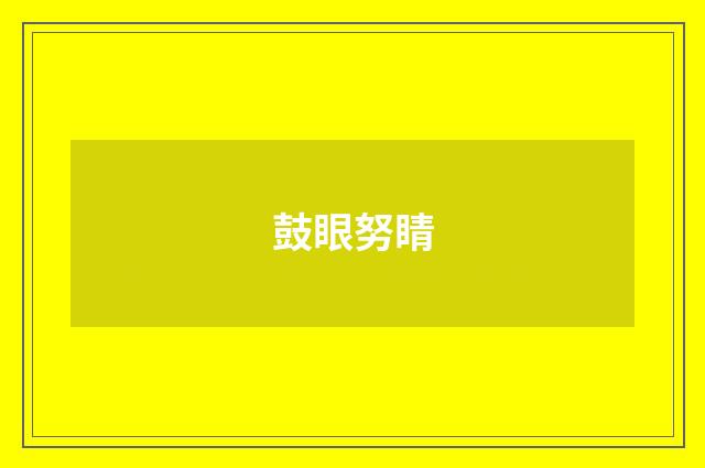 鼓眼努睛