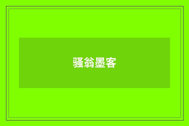 骚翁墨客