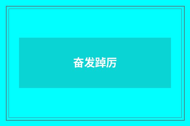 奋发踔厉