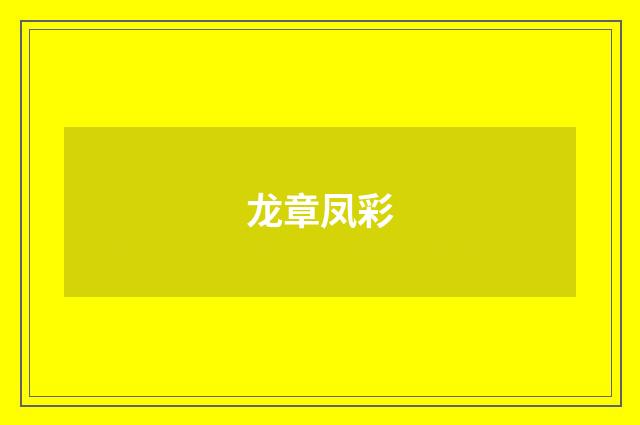 龙章凤彩