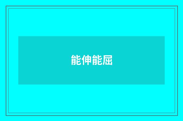 能伸能屈