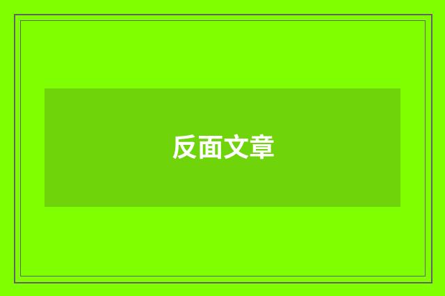 反面文章