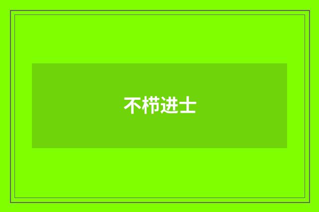 不栉进士