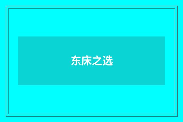 东床之选