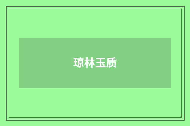 琼林玉质
