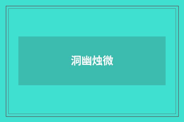 洞幽烛微