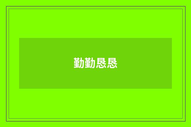 勤勤恳恳