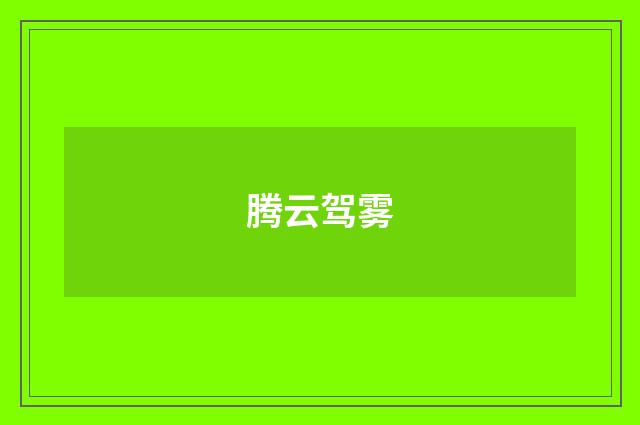 腾云驾雾