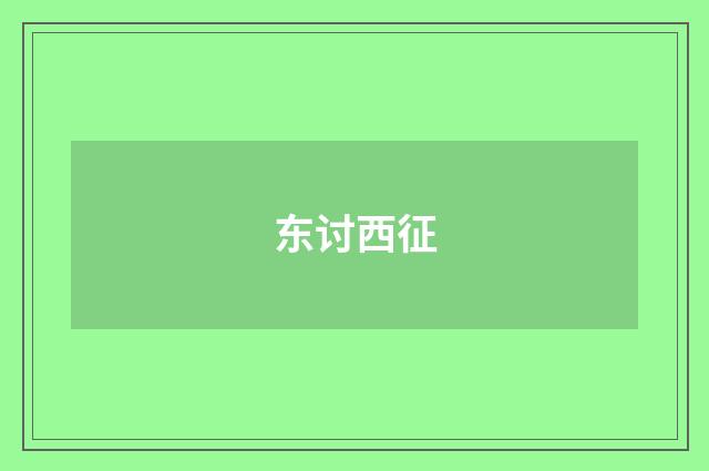 东讨西征