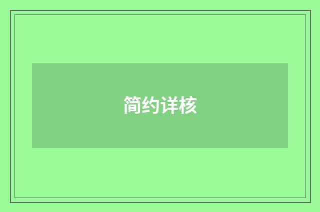 简约详核