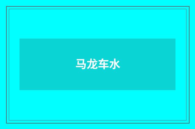 马龙车水