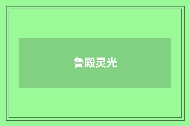 鲁殿灵光