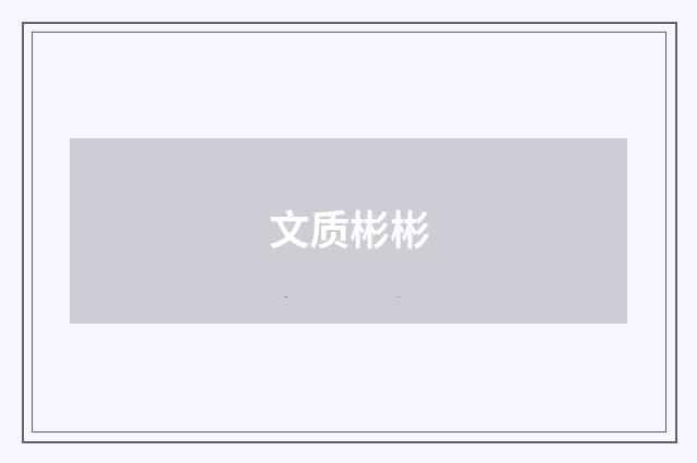 文质彬彬