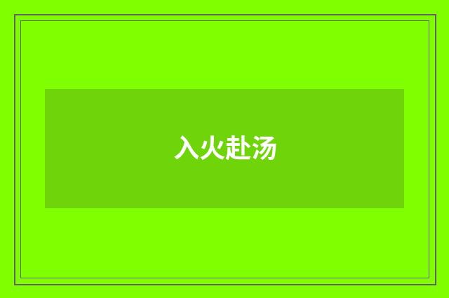 入火赴汤