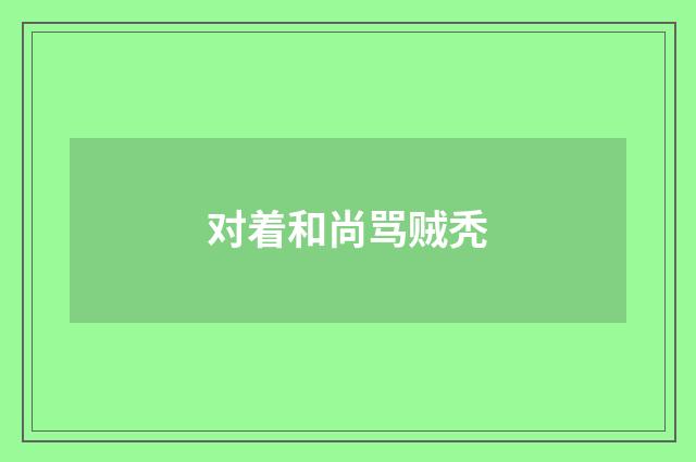 对着和尚骂贼秃