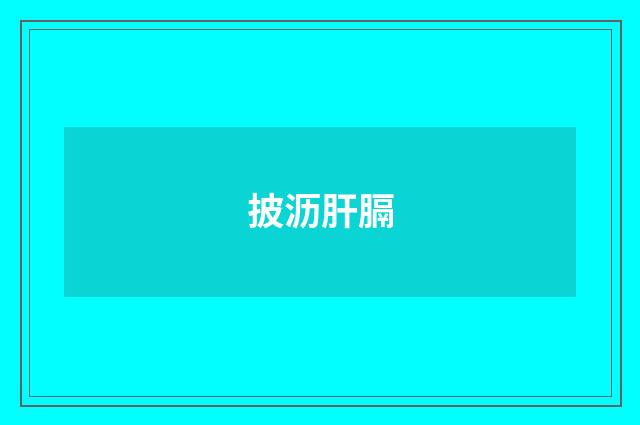 披沥肝膈
