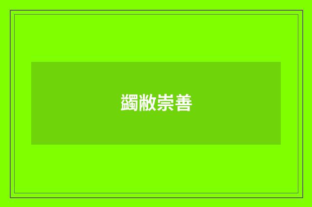 蠲敝崇善