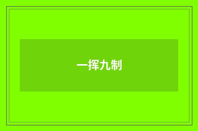 一挥九制