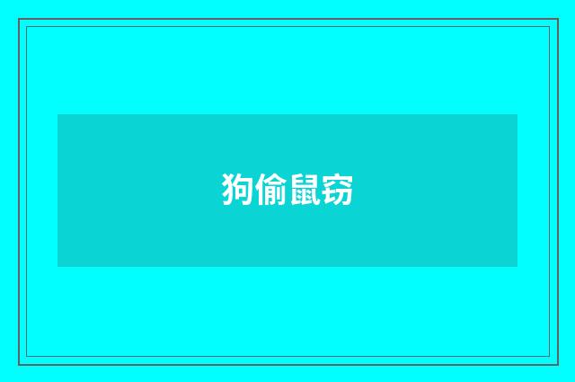 狗偷鼠窃