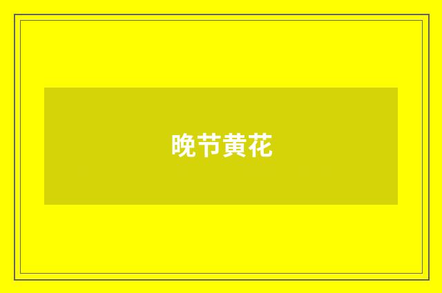 晚节黄花