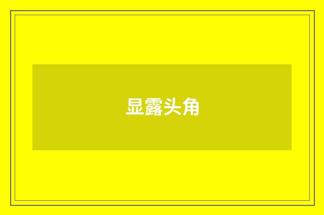 显露头角