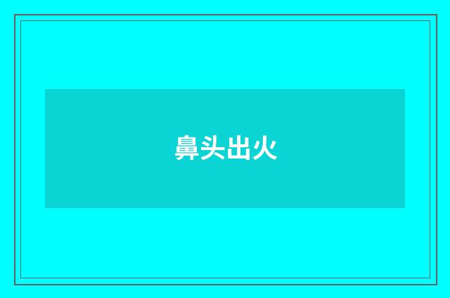 鼻头出火