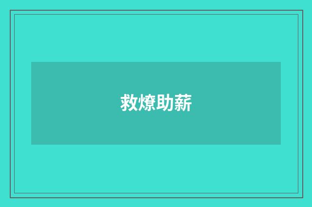 救燎助薪