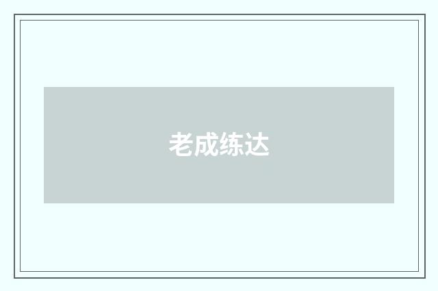 老成练达
