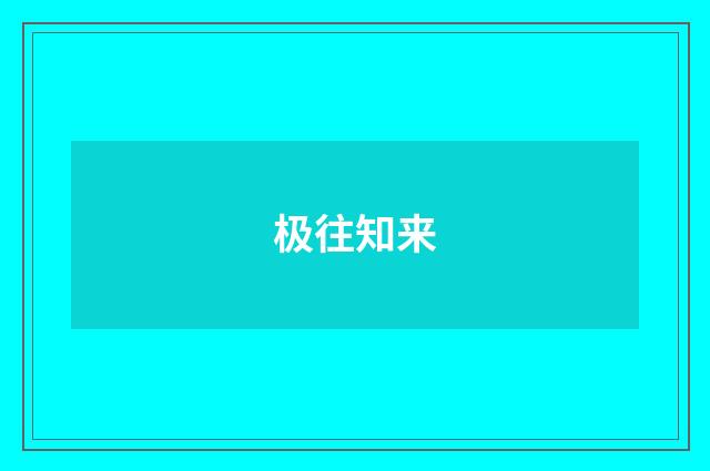 极往知来