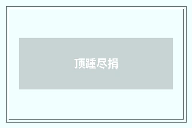 顶踵尽捐