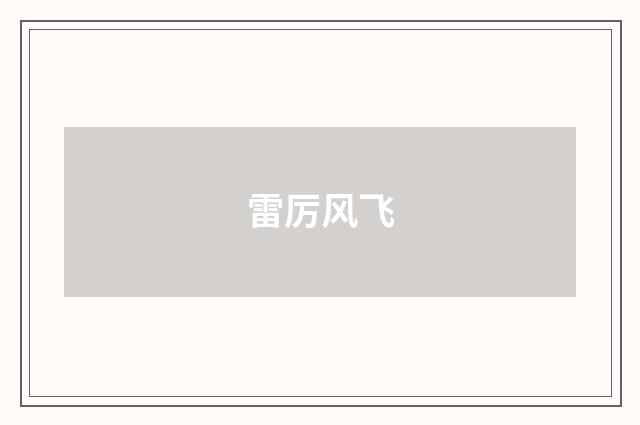 雷厉风飞