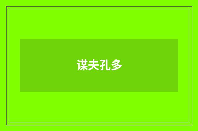 谋夫孔多