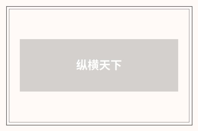 纵横天下