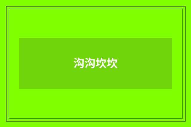 沟沟坎坎
