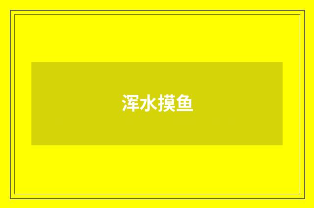 浑水摸鱼