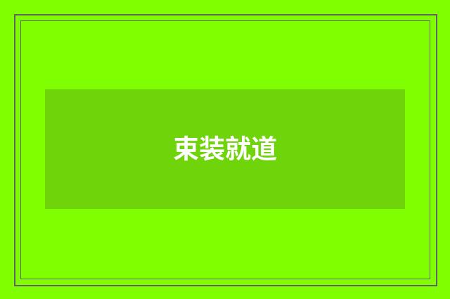束装就道