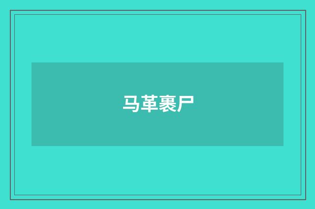 马革裹尸