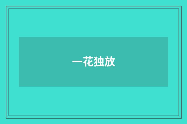 一花独放