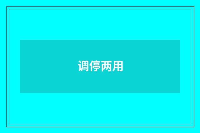 调停两用