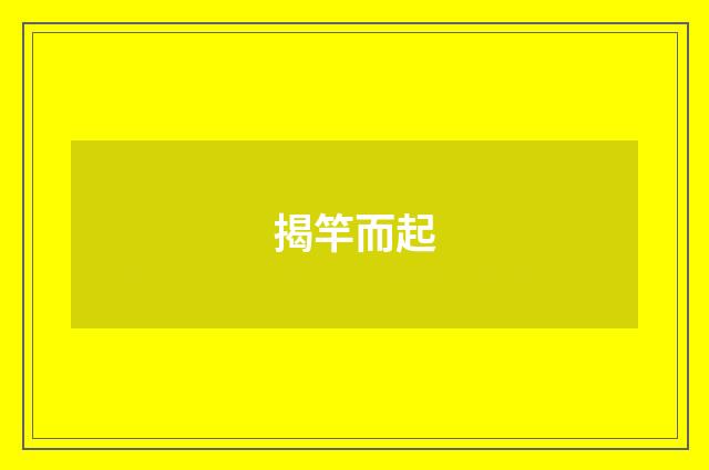 揭竿而起