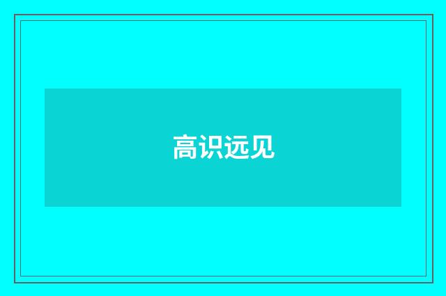 高识远见