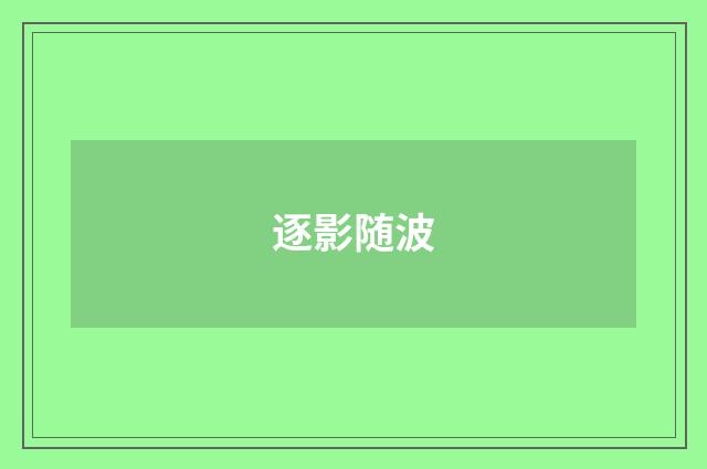 逐影随波
