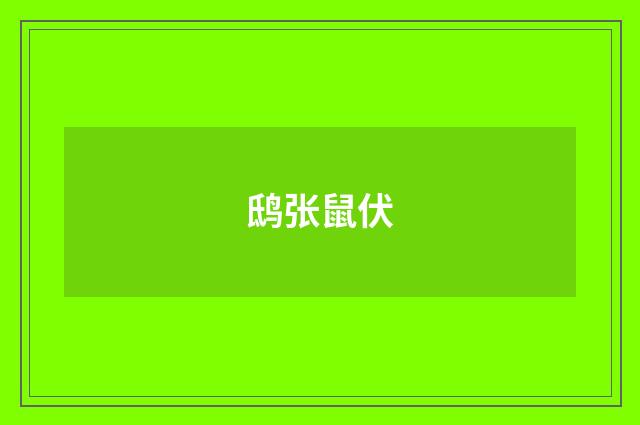 鸱张鼠伏