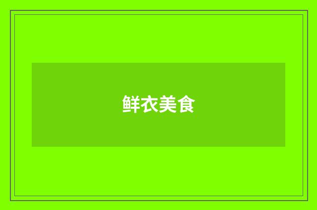 鲜衣美食