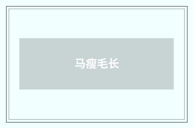 马瘦毛长