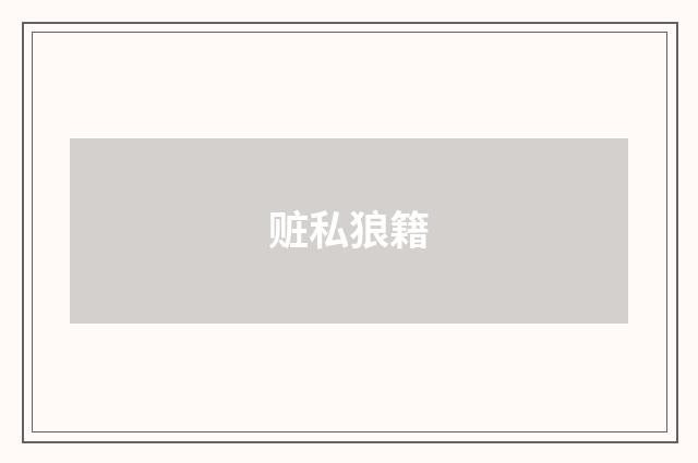 赃私狼籍
