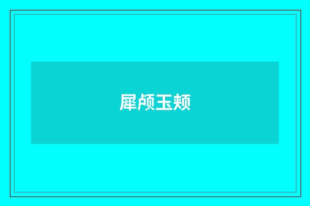 犀颅玉颊