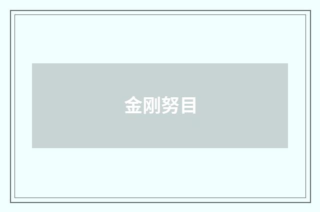 金刚努目