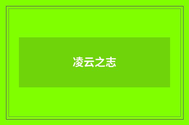 凌云之志