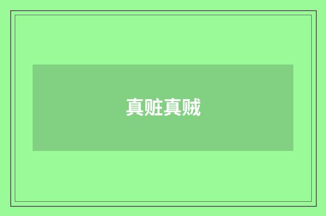 真赃真贼